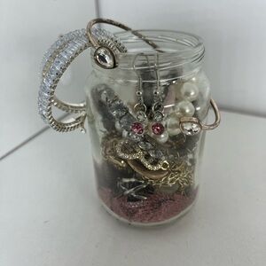 Elegant Jewelry Assortment in Glass‎ Jar